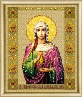 Икона святой равноапостольной Марии-Магдалины. Набор со стразами. Чаривна мить (КС-115) - Вышивка крестиком и бисером - Овца Рукодельница