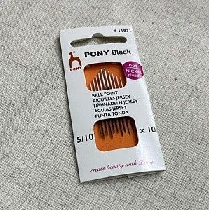 Голка швейна із закругленим вістрям, коротка біла №5/10 (10 шт.) Pony 11831 - Вишивка хрестиком і бісером - Овечка Рукодільниця