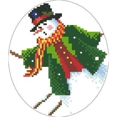 Набір для вишивки бісером Барвиста Вишиванка Пошита новорічна іграшка Говорун (серія: Сніговики-Колядники) 14х16 ТР228аБ1416k - Вишивка хрестиком і бісером - Овечка Рукодільниця