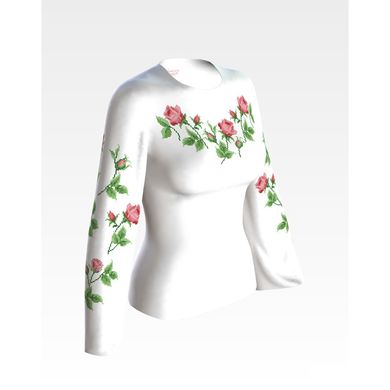 Набір для вишивки жіночої блузки бісером Тендітні троянди БЖ017пБннннk - Вишивка хрестиком і бісером - Овечка Рукодільниця