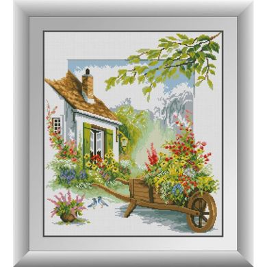 Квітковий дворик. Dream Art (30501D) - Вишивка хрестиком і бісером - Овечка Рукодільниця