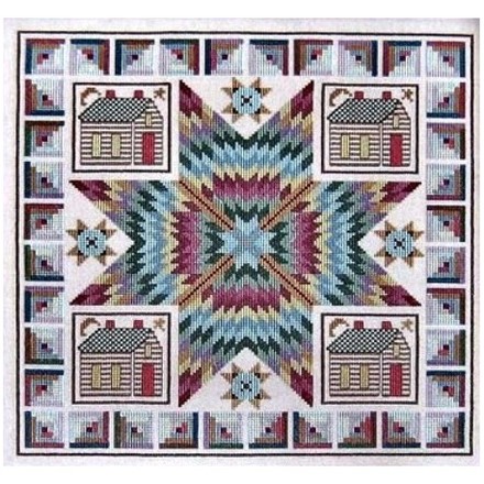Схема для вышивки крестиком Log Cabin Lonestar Linda Myers - Вишивка хрестиком і бісером - Овечка Рукодільниця