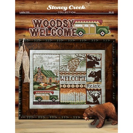 Woodsy Welcome Схема для вышивания крестом Stoney Creek LFT559 - Вишивка хрестиком і бісером - Овечка Рукодільниця
