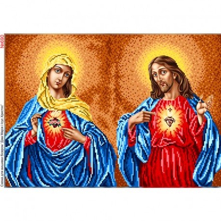 Діва Марія та Ісус Христос Схема для вишивання бісером Biser-Art 690ба - Вишивка хрестиком і бісером - Овечка Рукодільниця