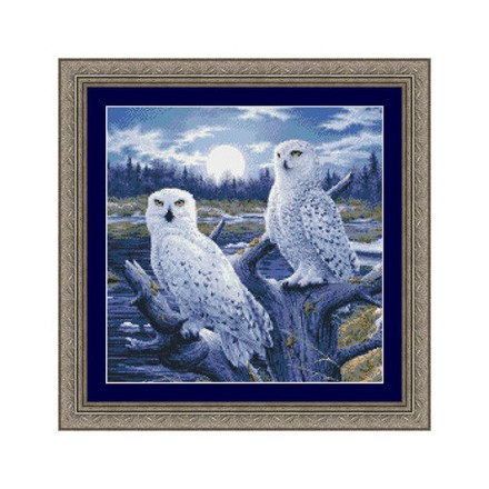 Набор для вышивания Kustom Krafts 99337 Moonlight Owls - Вышивка крестиком и бисером - Овца Рукодельница