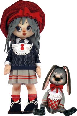 Девочка с зайкой. Набор для шитья куклы и мягкой игрушки. ZooSapiens (К1073) - Вышивка крестиком и бисером - Овца Рукодельница