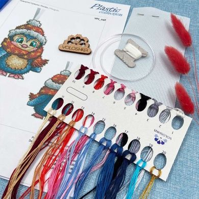 Пінгвін Новорічна іграшка для вишивання хрестиком на пластиковій канві VOLOSHKA VPC_048 - Вышивка крестиком и бисером - Овца Рукодельница