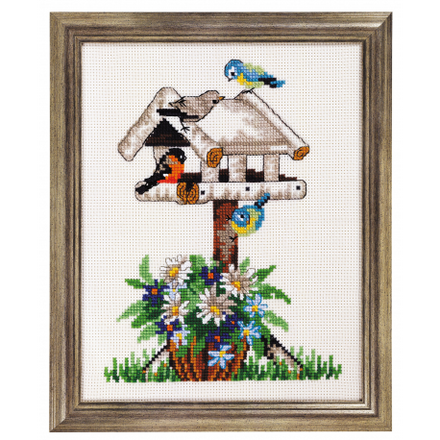 Набір для вишивання "Годівниця (Birdtable)" PERMIN - Вишивка хрестиком і бісером - Овечка Рукодільниця