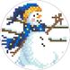 Набор для вышивания бисером Барвиста Вышиванка Сшитая новогодняя игрушка Озорник (серия: Снеговики-Колядники) 10х10 ТР229аБ1010k
