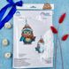 Пінгвін Новорічна іграшка для вишивання хрестиком на пластиковій канві VOLOSHKA VPC_048