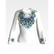 Набір для вишивки жіночої блузки бісером Сині квіти БЖ018пБннннk