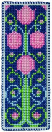 Закладка Арт нуво тюльпан (Art Nouveau Tulip Bookmark). Набор для вышивания. Anchor (PCE5013) - Вышивка крестиком и бисером - Овца Рукодельница