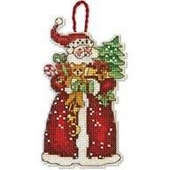 Набір для вишивання Dimensions 70-08895 Santa Ornament - Вишивка хрестиком і бісером - Овечка Рукодільниця