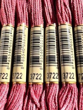 Муліне для вишивання AIRO №3722 колір Shell Pink, Medium/Середній рожевий мушлі 8м