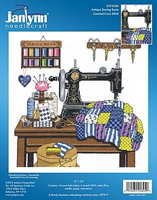 Antique Sewing Room Античная швейная комната. Набор для вышивания крестом. Janlynn (017-0100) - Вышивка крестиком и бисером - Овца Рукодельница