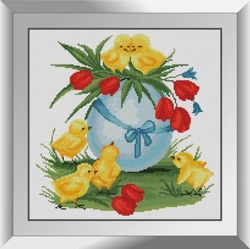 Набір для малювання каменями алмазний живопис Dream Art Великдень (квадратні, повна) 31080D - Вишивка хрестиком і бісером - Овечка Рукодільниця