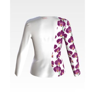 Заготовка жіночої вишиванки Орхідеї кольору фуксії для вишивки бісером БЖ182кБнннн