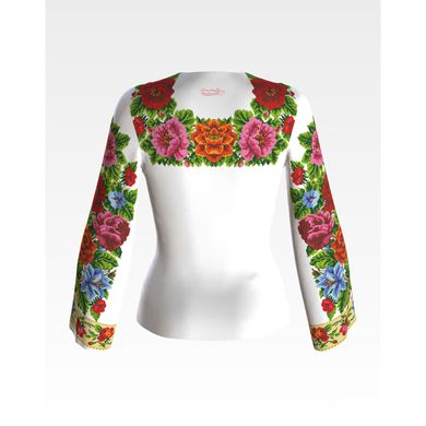 Набір для вишивання жіночої блузки нитками Багаті квіти. Буковинська БЖ005хБннннi - Вишивка хрестиком і бісером - Овечка Рукодільниця