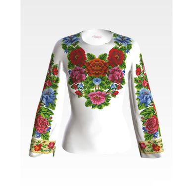Набір для вишивання жіночої блузки нитками Багаті квіти. Буковинська БЖ005хБннннi - Вишивка хрестиком і бісером - Овечка Рукодільниця