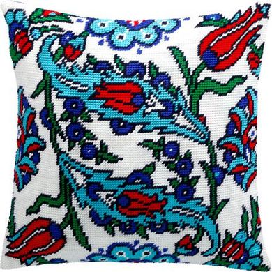 Турецкие цветы. Набор для вышивки подушки. Чарівниця (V-146) - Вышивка крестиком и бисером - Овца Рукодельница