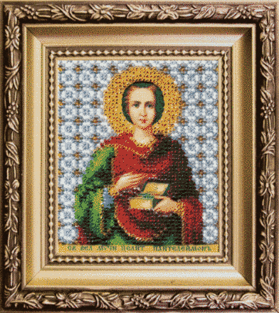 Икона святой великомученик и целитель Пантелеймон. Набор для вышивки бисером. Чаривна мить (Б-1169) - Вышивка крестиком и бисером - Овца Рукодельница