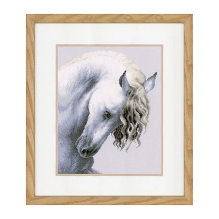 Набор для вышивания Lanarte PN-0147414 Impetuous roan/Белая лошадь - Вишивка хрестиком і бісером - Овечка Рукодільниця