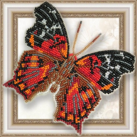 Набор для вышивки бисером бабочки на прозрачной основе Вдохновение Hypanartia Kefesteini BGP-047 - Вишивка хрестиком і бісером - Овечка Рукодільниця