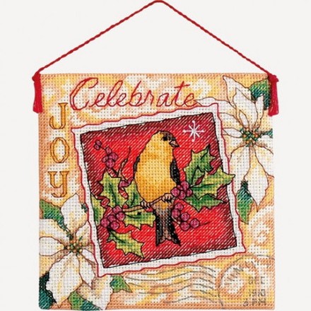 Набор для вышивания Dimensions 70-08844 Joy Ornament - Вышивка крестиком и бисером - Овца Рукодельница