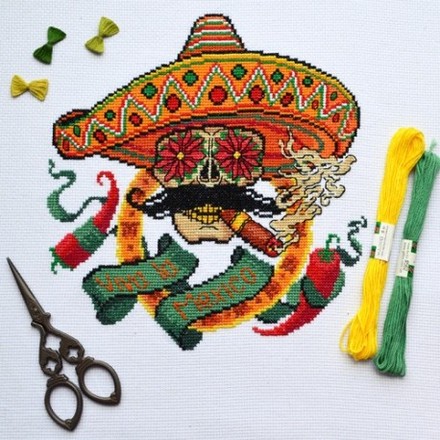 Viva la Mexico Набір для вишивання хрестиком Повітруля Р8-009 - Вишивка хрестиком і бісером - Овечка Рукодільниця