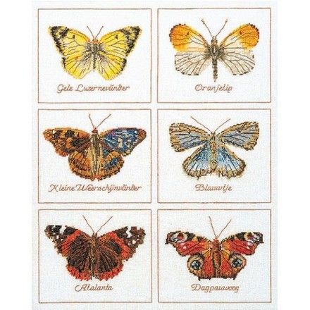 Набір для вишивання хрестиком Butterflies Linen Thea Gouverneur 2037 - Вышивка крестиком и бисером - Овца Рукодельница