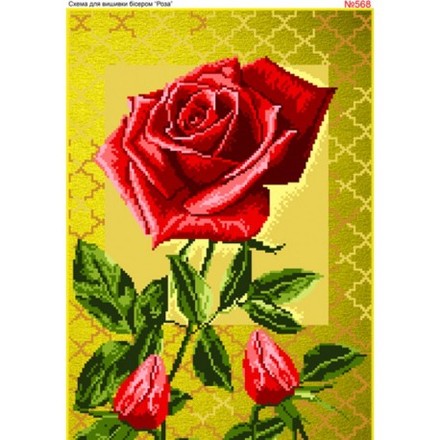 Троянди Схема для вишивки бісером Biser-Art 568ба - Вишивка хрестиком і бісером - Овечка Рукодільниця