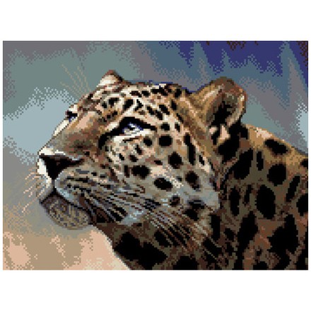 Леопард Ткань для вышивания с нанесённым рисунком Orchidea O-2439 - Вишивка хрестиком і бісером - Овечка Рукодільниця