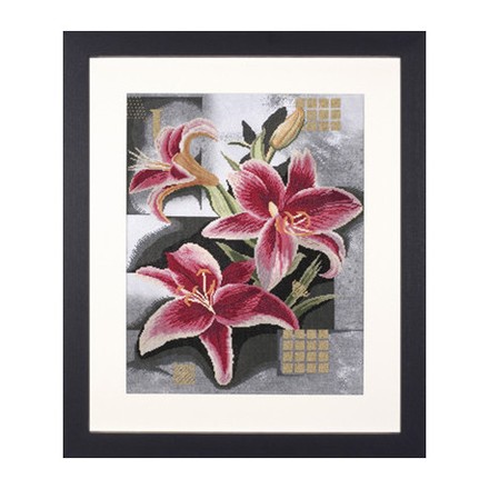 Набор для вышивания Lanarte L35089 Composition of pink Lilies - Вишивка хрестиком і бісером - Овечка Рукодільниця