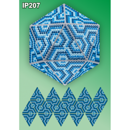 Мозаика Синяя 3d Новогодний шар Набор для выкладки пластиковыми алмазиками Вдохновение IP207 - Вишивка хрестиком і бісером - Овечка Рукодільниця