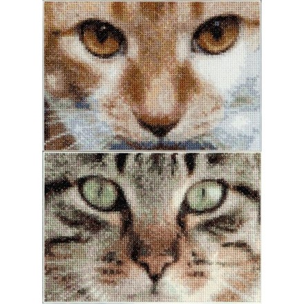 Набір для вишивання хрестиком Cats Tess + Simba Aida Thea Gouverneur 543A - Вишивка хрестиком і бісером - Овечка Рукодільниця