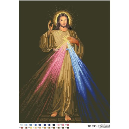 Схема картины Боже Милосердие для вышивки бисером на ткани ТО098ан4459 - Вышивка крестиком и бисером - Овца Рукодельница