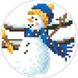 Набор для вышивания бисером Барвиста Вышиванка Сшитая новогодняя игрушка Тихоня (серия: Снеговики-Колядники) 10х10 ТР230аБ1010k