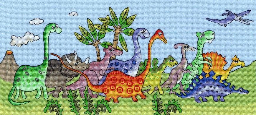 Dinosaur Fun. Набір для вишивання хрестом. Bothy Threads (XJR22) - Вишивка хрестиком і бісером - Овечка Рукодільниця