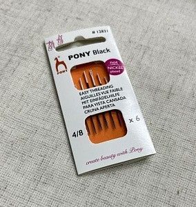 Голка для слабозорих, з білим вушком №4/8 (6 шт.) Pony 12831 - Вишивка хрестиком і бісером - Овечка Рукодільниця