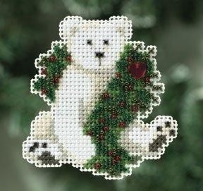 Праздничный полярный медведь. Набор для вышивания. Mill Hill (MH180306) - Вышивка крестиком и бисером - Овца Рукодельница