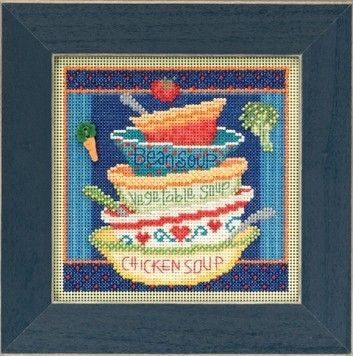 Набір для вишивання Mill Hill MH145202 Soup Bowls - Вишивка хрестиком і бісером - Овечка Рукодільниця