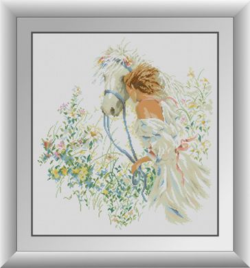 Девушка и лошадь. Набор алмазной живописи. Dream Art (31010D) - Вышивка крестиком и бисером - Овца Рукодельница