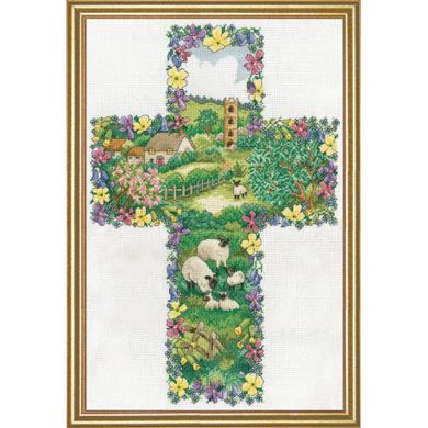 Набор для вышивания Design Works 2836 Pastoral Cross - Вышивка крестиком и бисером - Овца Рукодельница