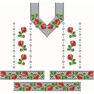 Набор для вышивки нитками Барвиста Вышиванка заготовки женского платья – вышиванки Розовое кружево ПЛ119лБннннi