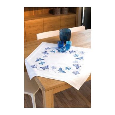Голубые бабочки Набор для вышивания крестом (скатерть) Vervaco PN-0145088 - Вишивка хрестиком і бісером - Овечка Рукодільниця