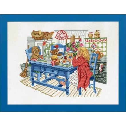 Дівчинка за столом Набір для вишивання хрестиком Eva Rosenstand 14-101 - Вышивка крестиком и бисером - Овца Рукодельница