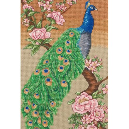 Набор для вышивания Anchor MAIA 01208 Majestic Peacock/Магический павлин - Вышивка крестиком и бисером - Овца Рукодельница