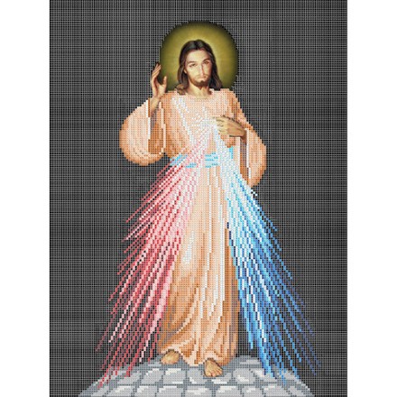 Ісусе, на Тебе надіюсь Атлас з малюнком для часткової вишивки бісером Ангеліка A-551 - Вишивка хрестиком і бісером - Овечка Рукодільниця