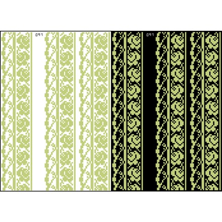 Канва з нанесеним малюнком для вишивки бісером і нитками на водорозчинному клейовому флізеліні ФЛ091фн2030
