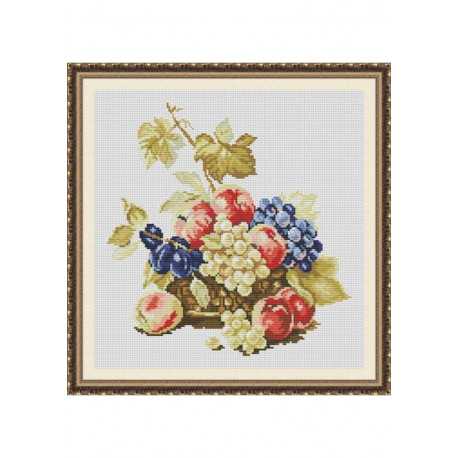 Натюрморт с фруктами и ягодами – Схема вышивки крестом, скачать бесплатно!